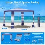 MoKo 8'×8' Beach Cabana Tent with Side Wall