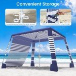 MoKo 8'×8' Beach Cabana Tent with Side Wall