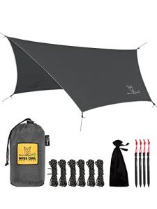 Wise Owl Outfitters Hammock Tarp - Easy Setup Rain Cover