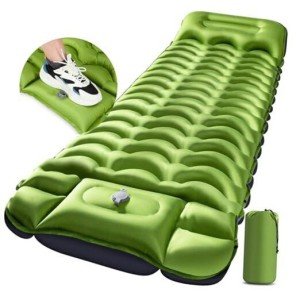 Ultralight Inflatable Sleeping Pad with Pillow & Built-in Pump