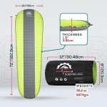 Self-Inflating Camping Sleeping Pad with 4.3 R Insulation