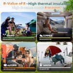 Ultra-Thick Self-Inflating Camping Sleeping Pad with Pillow