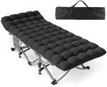 Heavy-Duty Portable Camping Cot with Mattress