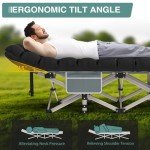 Heavy-Duty Portable Camping Cot with Mattress