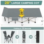 Heavy-Duty Portable Camping Cot with Mattress