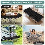 Heavy-Duty Portable Camping Cot with Mattress