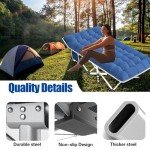 GETOVIN Heavy-Duty Camping Cot with Thick Pad
