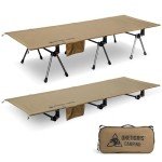 OneTigris SUPRANUBIS Adjustable Camping Cot – 330lbs Support