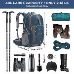 40L Waterproof Hiking Backpack with Rain Cover