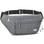 Entchin Adjustable Fanny Pack with Zipper Pockets