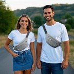 Entchin Adjustable Fanny Pack with Zipper Pockets