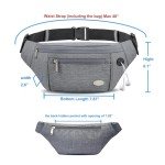 Entchin Adjustable Fanny Pack with Zipper Pockets