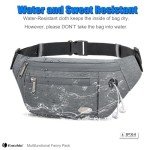 Entchin Adjustable Fanny Pack with Zipper Pockets