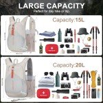 Foldable 15L Hiking Backpack for Travel & Camping
