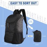 Lightweight Waterproof Hiking Backpack - Packable Black