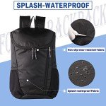 Lightweight Waterproof Hiking Backpack - Packable Black