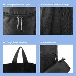 Lightweight Waterproof Hiking Backpack - Packable Black