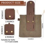 Collapsible Leather Canvas Foraging Pouch - Green