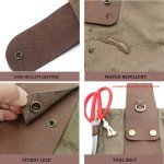 Collapsible Leather Canvas Foraging Pouch - Green