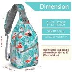 ZOMAKE Mini Water-Resistant Sling Bag - Flamingo Blue