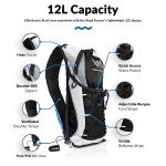 Lightweight 12L Hydration Backpack with 2L Bladder