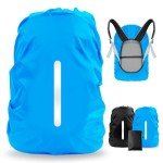 2 Pack Waterproof Backpack Rain Covers – Black & Blue