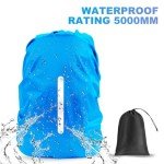 2 Pack Waterproof Backpack Rain Covers – Black & Blue