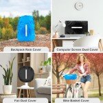 2 Pack Waterproof Backpack Rain Covers – Black & Blue