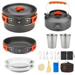 17-Piece Camping Cookware Set for Outdoor Adventures