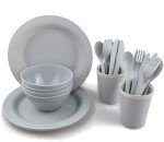 24-Piece Camping Dish Set with Mesh Bag