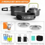 Odoland 16-Piece Camping Cookware and Stove Set