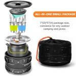 Odoland 16-Piece Camping Cookware and Stove Set