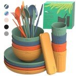 Eco-Friendly Wheat Straw Dinnerware Set for Camping