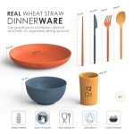 Eco-Friendly Wheat Straw Dinnerware Set for Camping