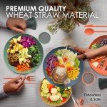 Eco-Friendly Wheat Straw Dinnerware Set for Camping