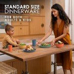 Eco-Friendly Wheat Straw Dinnerware Set for Camping