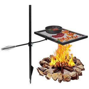 REDCAMP Heavy Duty Swivel Campfire Grill with Bag