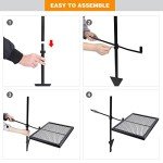 REDCAMP Heavy Duty Swivel Campfire Grill with Bag