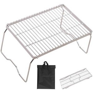 REDCAMP 17" Folding Stainless Steel Campfire Grill