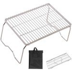REDCAMP 17" Folding Stainless Steel Campfire Grill