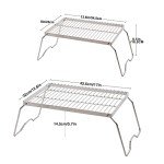 REDCAMP 17" Folding Stainless Steel Campfire Grill