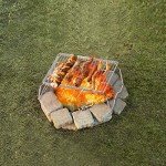 REDCAMP 17" Folding Stainless Steel Campfire Grill