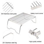 ZORMY 17" Portable Stainless Steel Campfire Grill