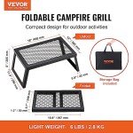 Portable Folding Campfire Grill with Carry Bag
