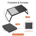 Portable Folding Campfire Grill with Heavy Duty Grate