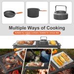 Portable Folding Campfire Grill with Heavy Duty Grate