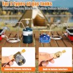 Compact 2 Burner Camping Stove Set with Cookware