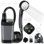 Spopal Rechargeable Camping Shower with LED Display