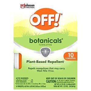 OFF! Botanicals Plant-Based Insect Repellent Wipes 10-Pack