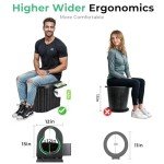 Portable Camping Toilet with Lid and Paper Holder